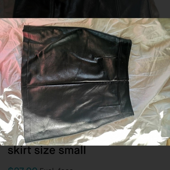 Twik faux leather skirt size small - Picture 4 of 9